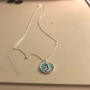 J letter necklace from khols
